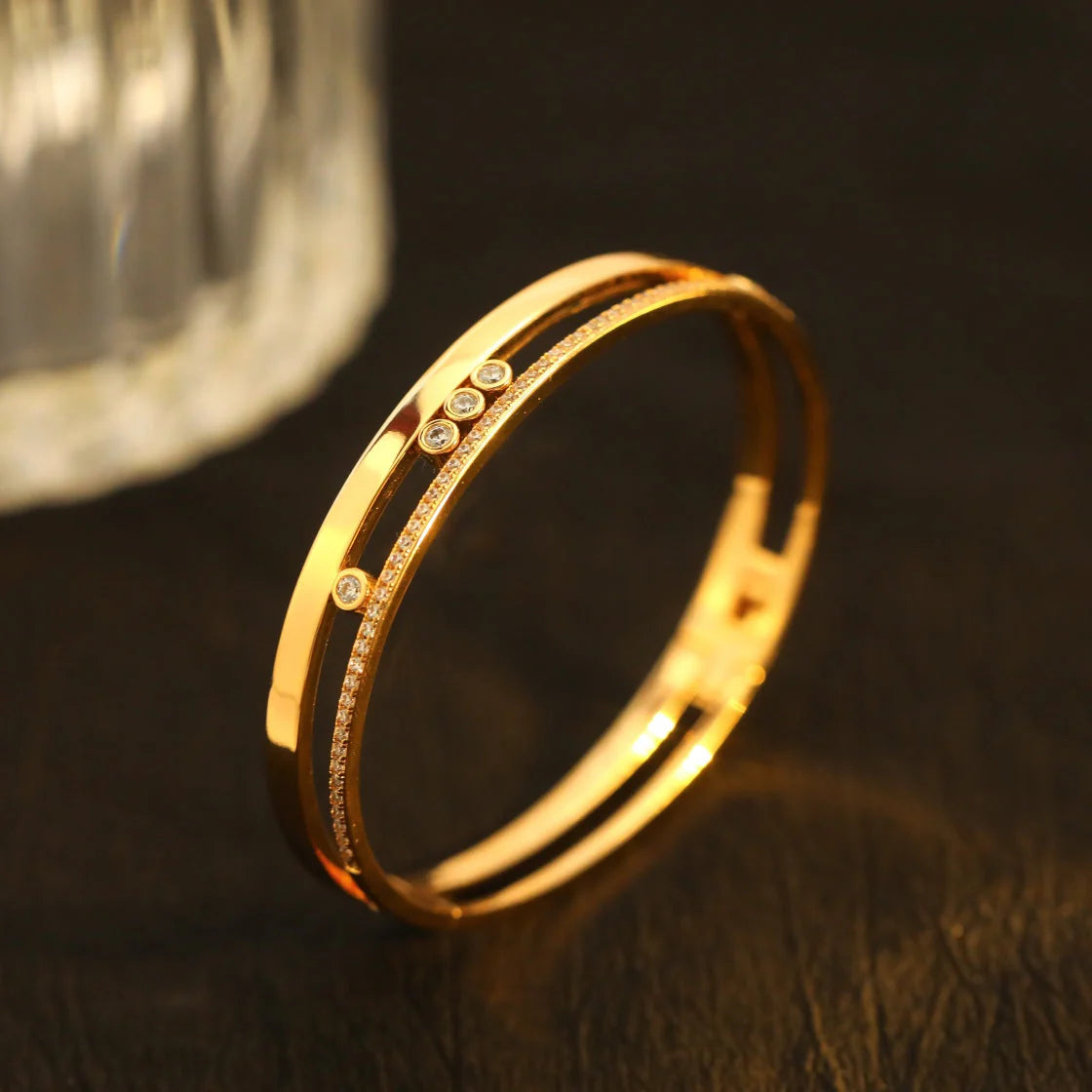 [⭐Seralia]Move Romane Diamond Bangle Bracelet