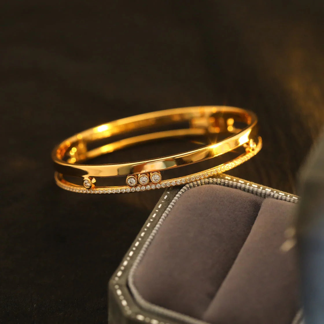 [⭐Seralia]Move Romane Diamond Bangle Bracelet