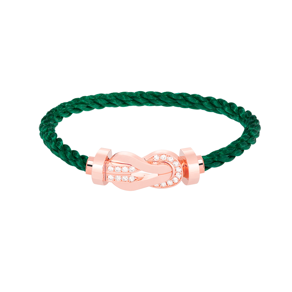 [⭐Seralia]CHANCE LARGE 8 FIGURE BUCKLE HALF DIAMOND BRACELET ROSE GOLD