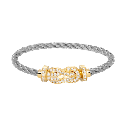 [⭐Seralia]CHANCE LARGE 8 FIGURE BUCKLE FULLDIAMOND BRACELET GOLD