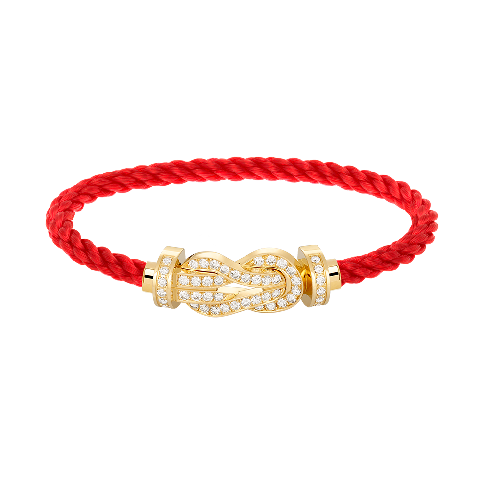 [⭐Seralia]CHANCE LARGE 8 FIGURE BUCKLE FULLDIAMOND BRACELET GOLD