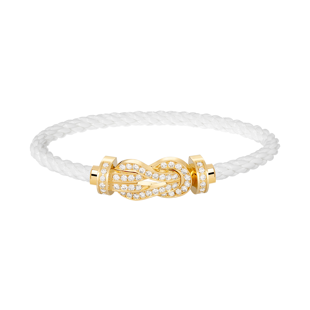 [⭐Seralia]CHANCE LARGE 8 FIGURE BUCKLE FULLDIAMOND BRACELET GOLD