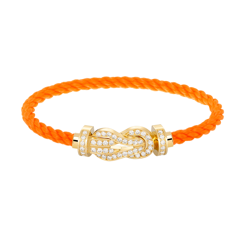 [⭐Seralia]CHANCE LARGE 8 FIGURE BUCKLE FULLDIAMOND BRACELET GOLD