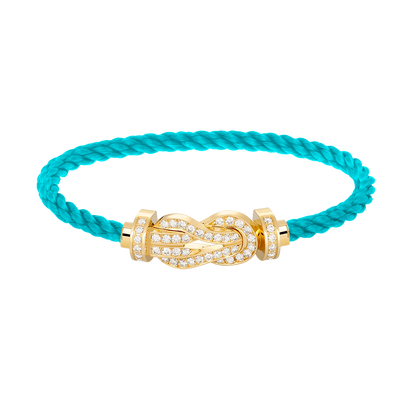[⭐Seralia]CHANCE LARGE 8 FIGURE BUCKLE FULLDIAMOND BRACELET GOLD