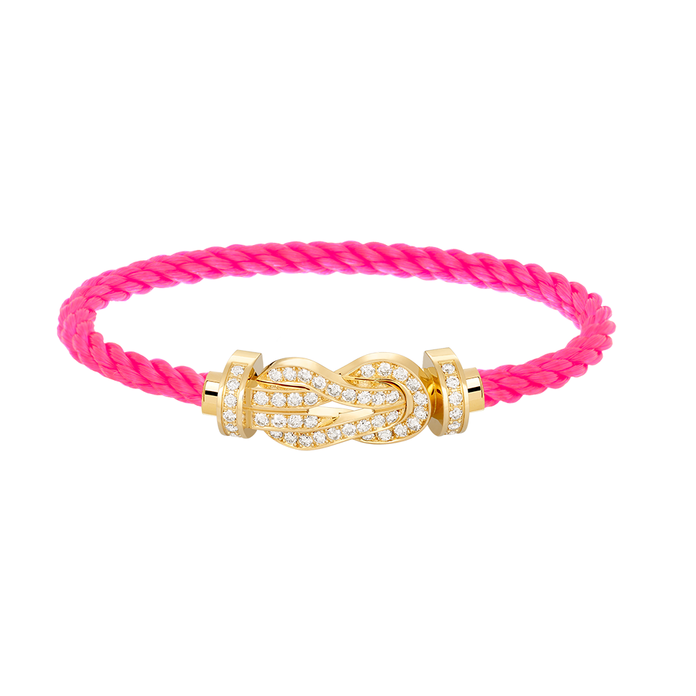 [⭐Seralia]CHANCE LARGE 8 FIGURE BUCKLE FULLDIAMOND BRACELET GOLD