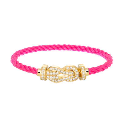 [⭐Seralia]CHANCE LARGE 8 FIGURE BUCKLE FULLDIAMOND BRACELET GOLD