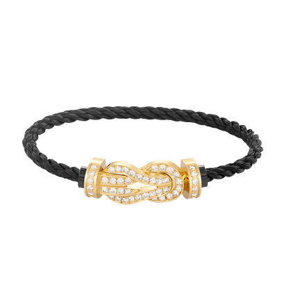 [⭐Seralia]CHANCE LARGE 8 FIGURE BUCKLE FULLDIAMOND BRACELET GOLD