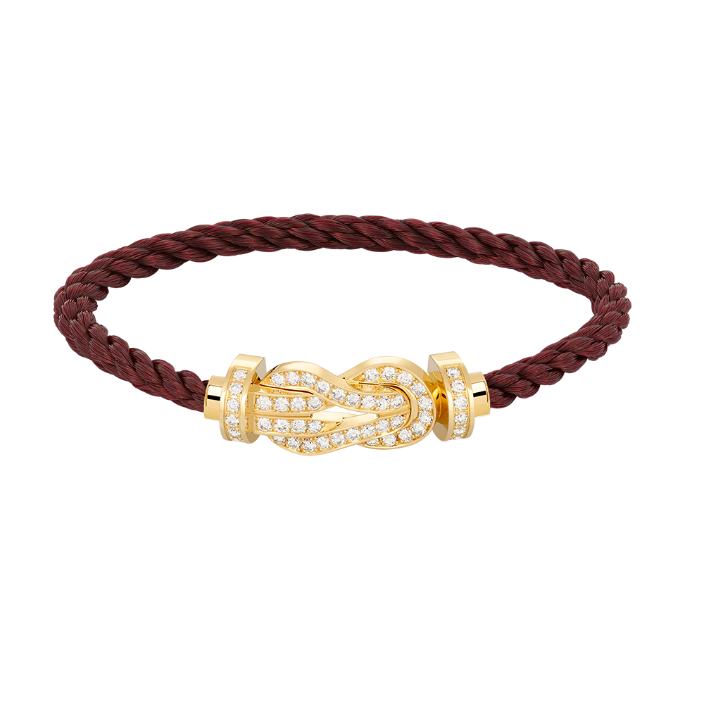 [⭐Seralia]CHANCE LARGE 8 FIGURE BUCKLE FULLDIAMOND BRACELET GOLD