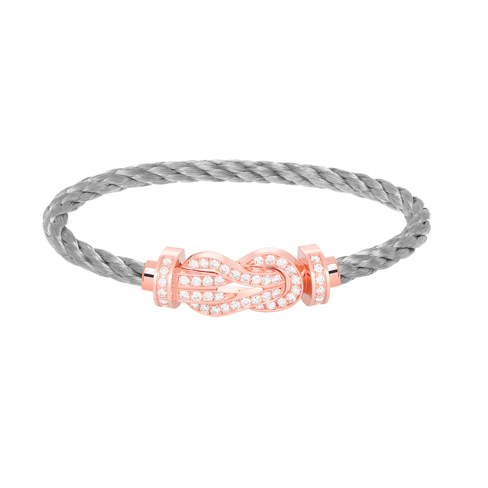 [⭐Seralia]CHANCE LARGE 8 FIGURE BUCKLE FULL DIAMOND BRACELET ROSE GOLD