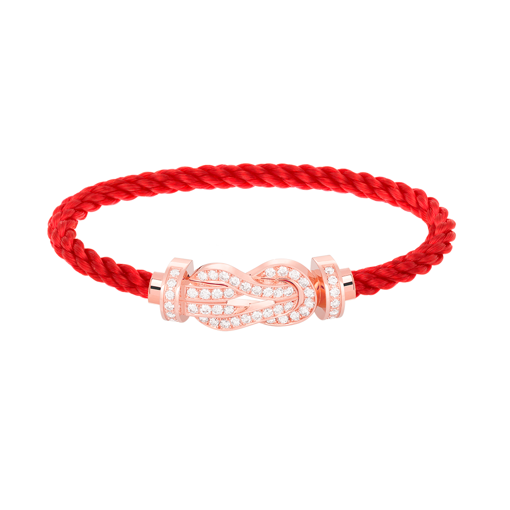 [⭐Seralia]CHANCE LARGE 8 FIGURE BUCKLE FULL DIAMOND BRACELET ROSE GOLD