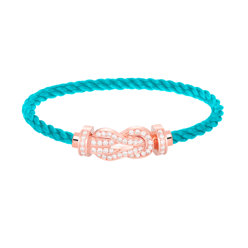 [⭐Seralia]CHANCE LARGE 8 FIGURE BUCKLE FULL DIAMOND BRACELET ROSE GOLD