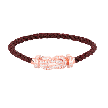 [⭐Seralia]CHANCE LARGE 8 FIGURE BUCKLE FULL DIAMOND BRACELET ROSE GOLD