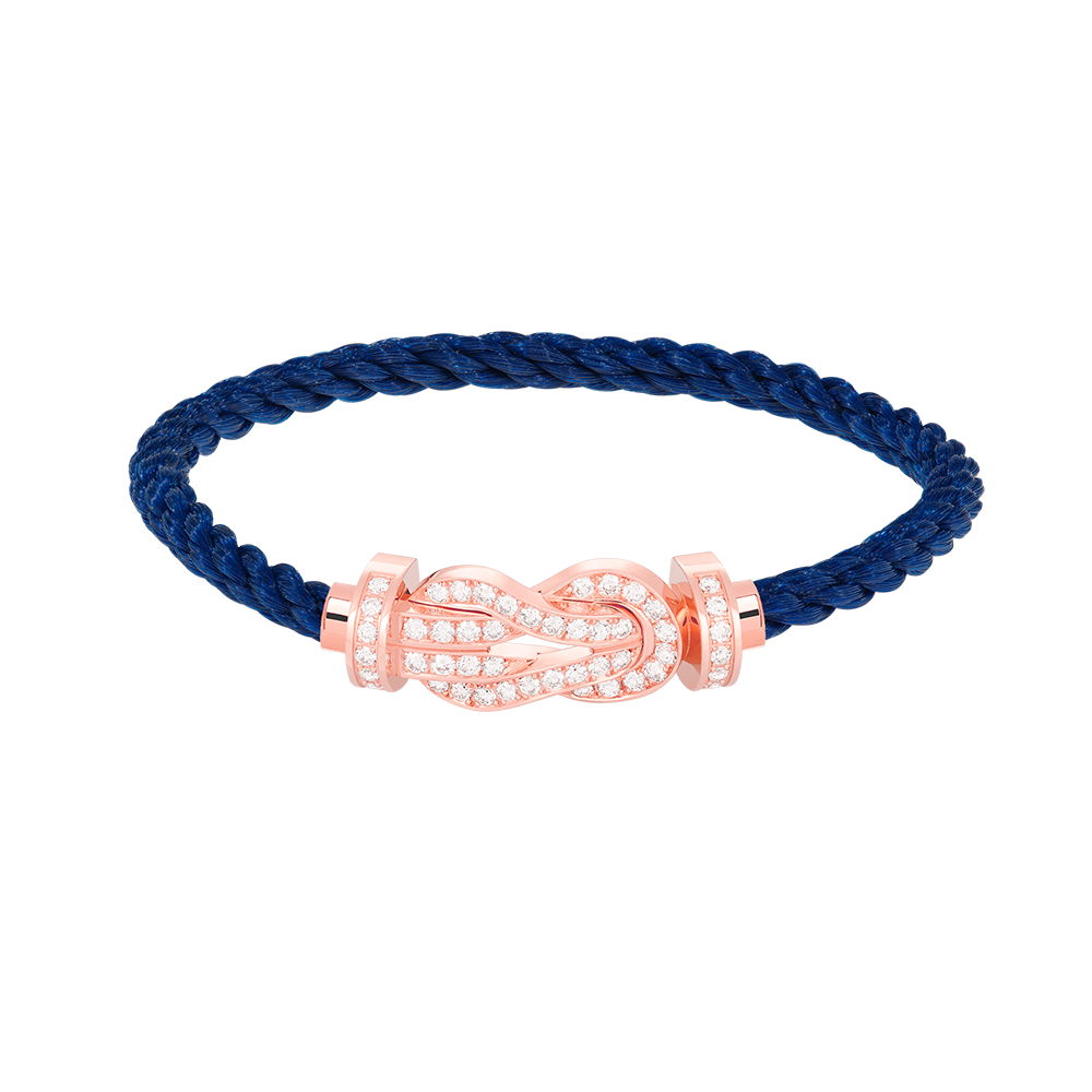 [⭐Seralia]CHANCE LARGE 8 FIGURE BUCKLE FULL DIAMOND BRACELET ROSE GOLD