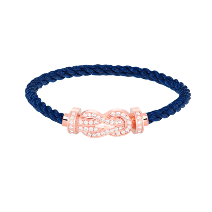 [⭐Seralia]CHANCE LARGE 8 FIGURE BUCKLE FULL DIAMOND BRACELET ROSE GOLD