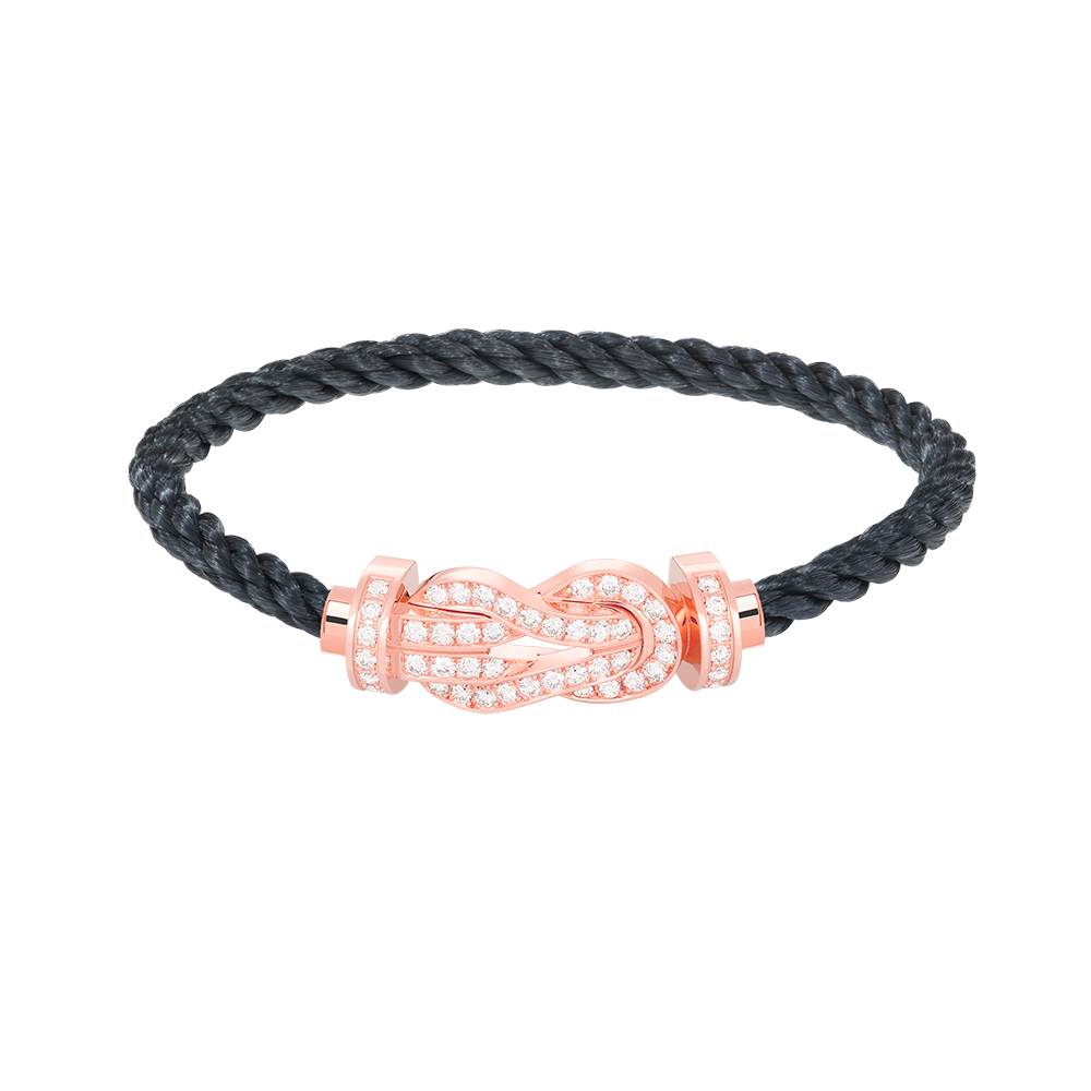 [⭐Seralia]CHANCE LARGE 8 FIGURE BUCKLE FULL DIAMOND BRACELET ROSE GOLD