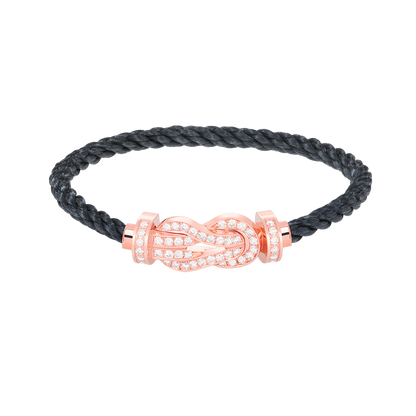 [⭐Seralia]CHANCE LARGE 8 FIGURE BUCKLE FULL DIAMOND BRACELET ROSE GOLD