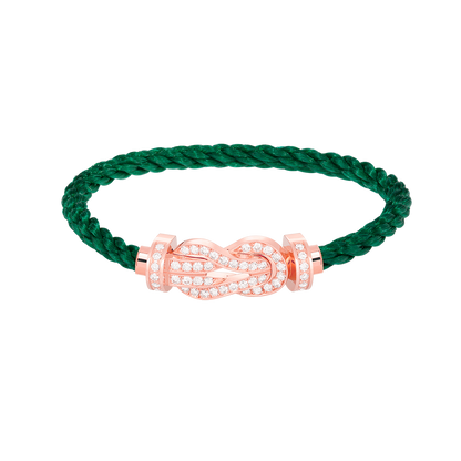 [⭐Seralia]CHANCE LARGE 8 FIGURE BUCKLE FULL DIAMOND BRACELET ROSE GOLD