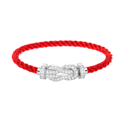 [⭐Seralia]CHANCE LARGE 8 FIGURE BUCKLE FULL DIAMOND BRACELET SILVER