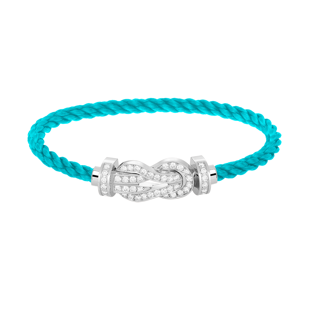 [⭐Seralia]CHANCE LARGE 8 FIGURE BUCKLE FULL DIAMOND BRACELET SILVER