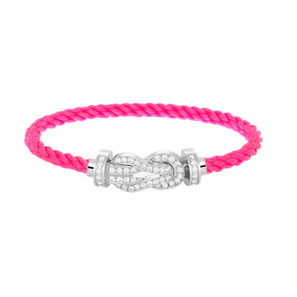 [⭐Seralia]CHANCE LARGE 8 FIGURE BUCKLE FULL DIAMOND BRACELET SILVER