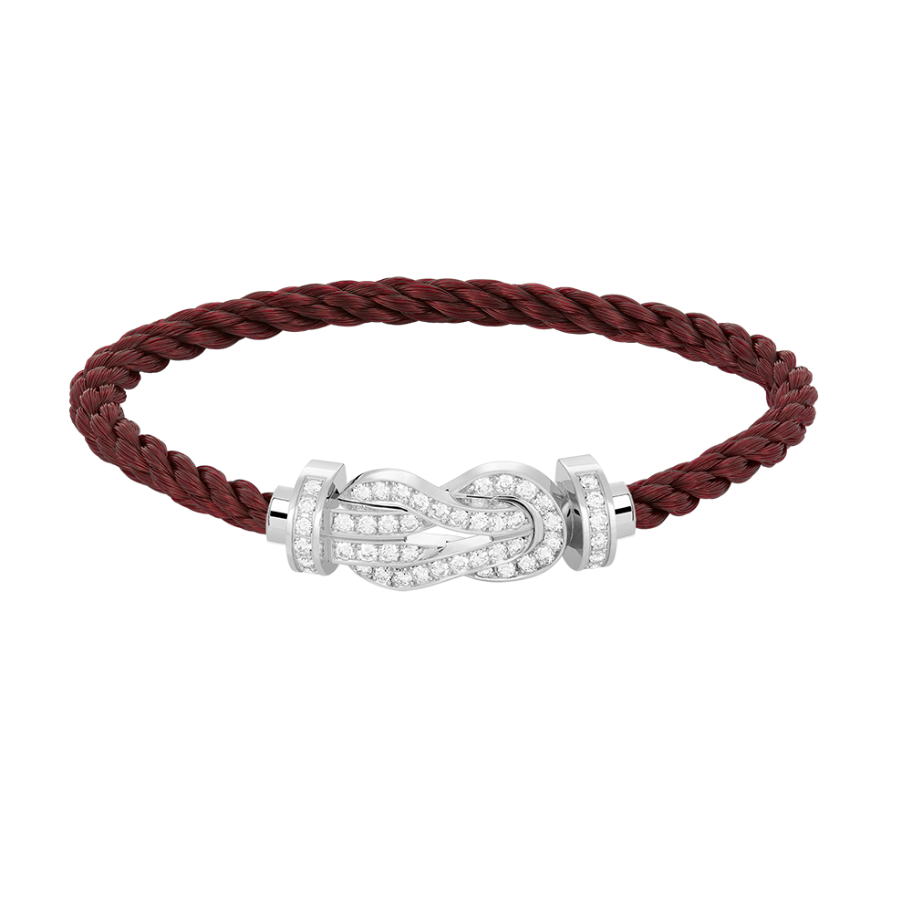 [⭐Seralia]CHANCE LARGE 8 FIGURE BUCKLE FULL DIAMOND BRACELET SILVER
