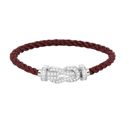 [⭐Seralia]CHANCE LARGE 8 FIGURE BUCKLE FULL DIAMOND BRACELET SILVER