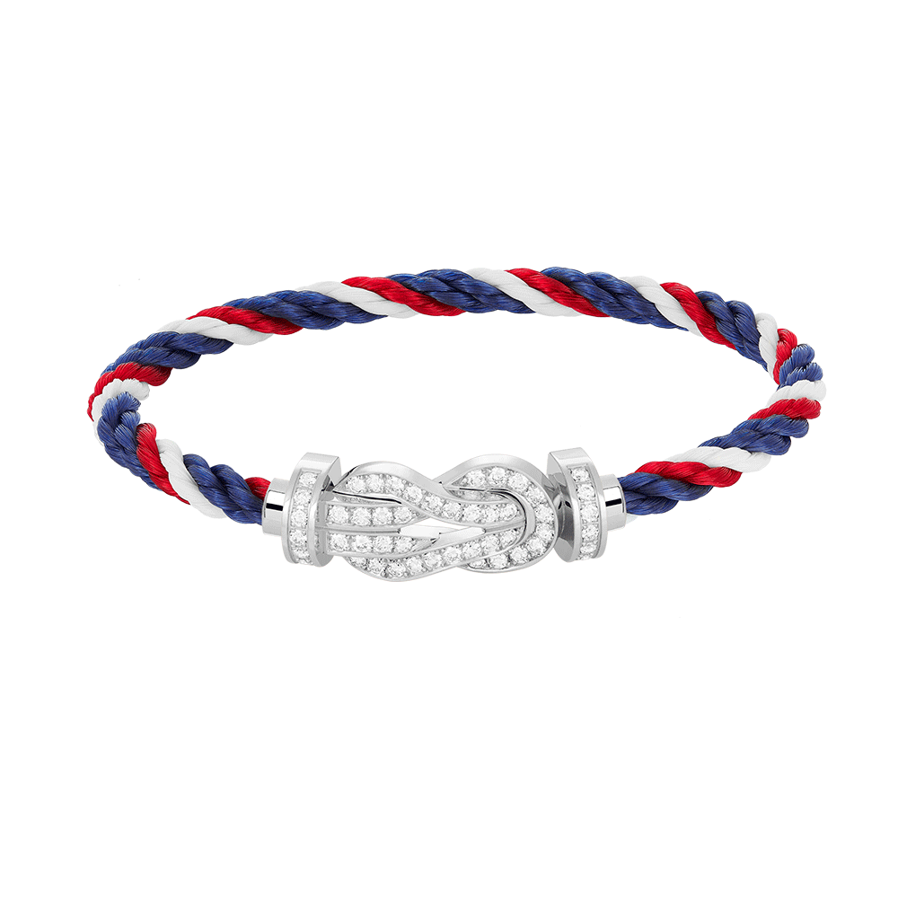 [⭐Seralia]CHANCE LARGE 8 FIGURE BUCKLE FULL DIAMOND BRACELET SILVER