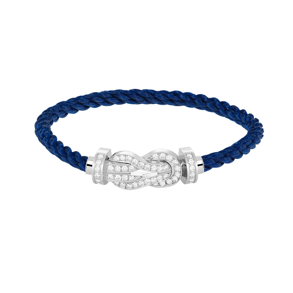 [⭐Seralia]CHANCE LARGE 8 FIGURE BUCKLE FULL DIAMOND BRACELET SILVER