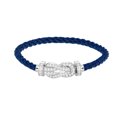 [⭐Seralia]CHANCE LARGE 8 FIGURE BUCKLE FULL DIAMOND BRACELET SILVER