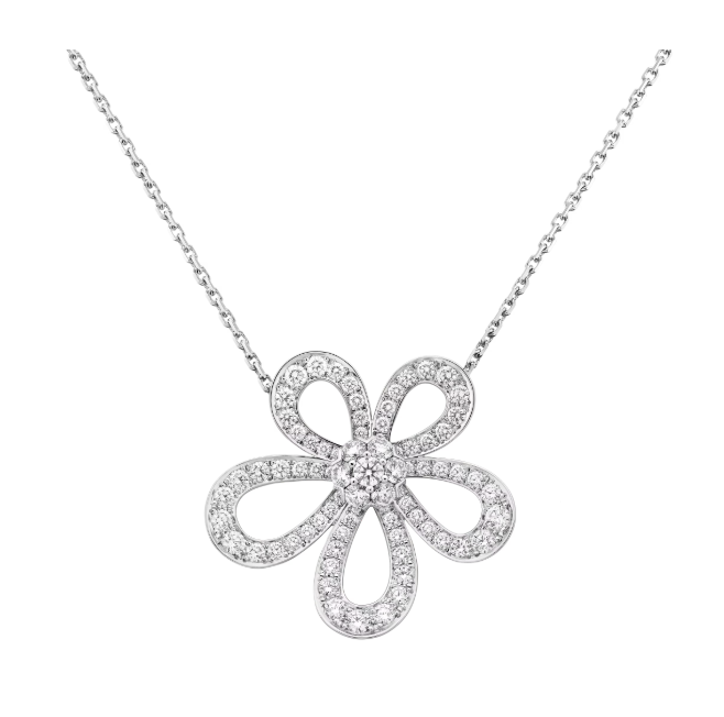 [⭐Seralia]FLOWERLACE NECKLACE FULL DIAMONDS