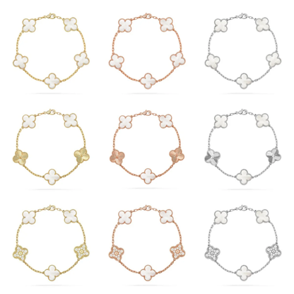 [⭐Seralia]CLOVER WHITE PEARL MOP 5 MOTIF BRACELET COLLECTION