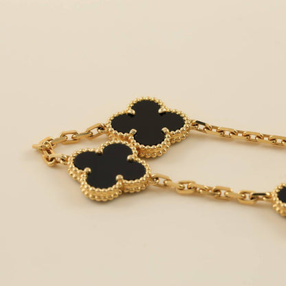 [⭐Seralia] CLOVER 5 MOTIF ONYXS BRACELET COLLECTION