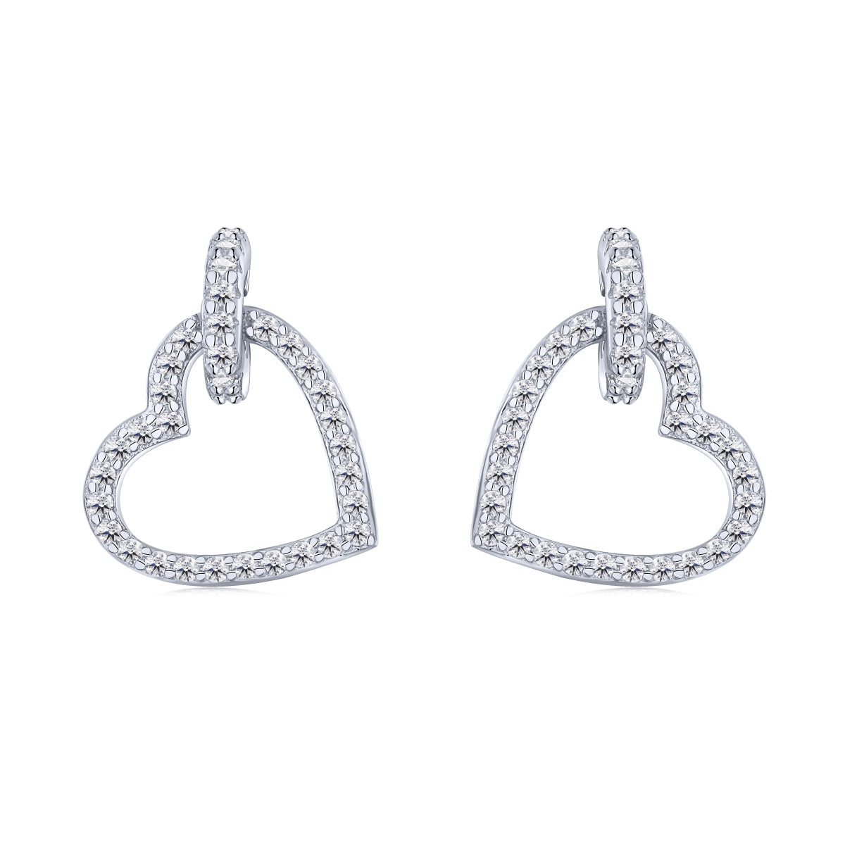 [Lucky Jewelry]Dainty Heart Shape Earrings