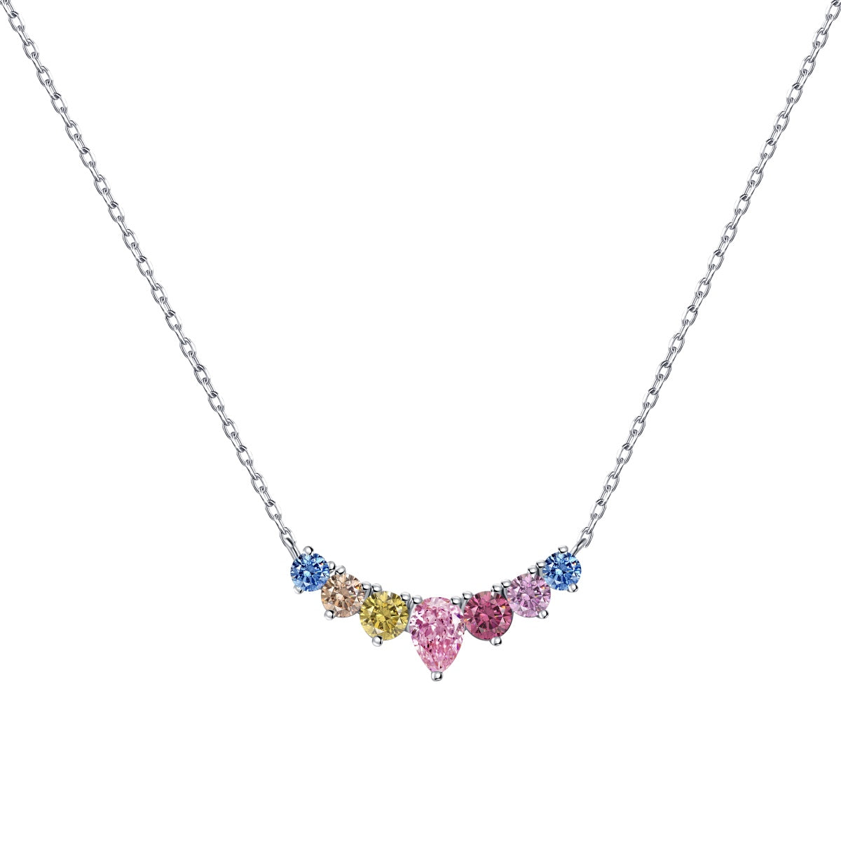 [Lucky Jewelry]Dainty Colorful Heart Necklace