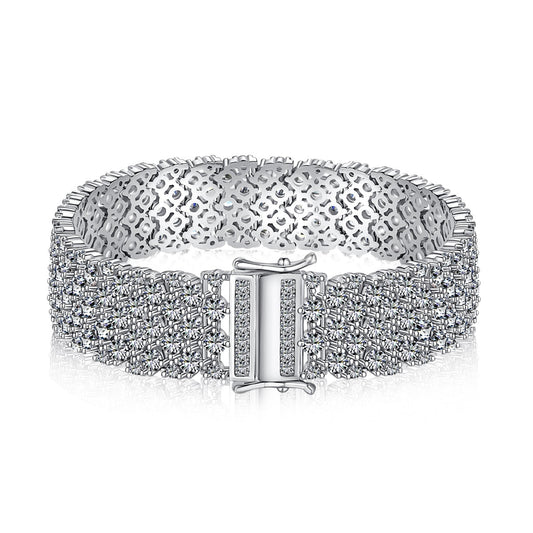 [Lucky Jewelry]Ornate Elegant Round Cut Party Bracelet