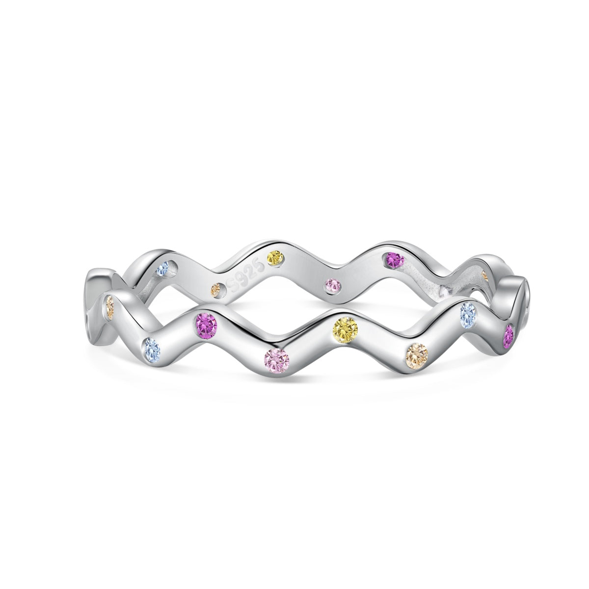 [Lucky Jewelry]Ornate Vibrant Round Cut Daily Ring