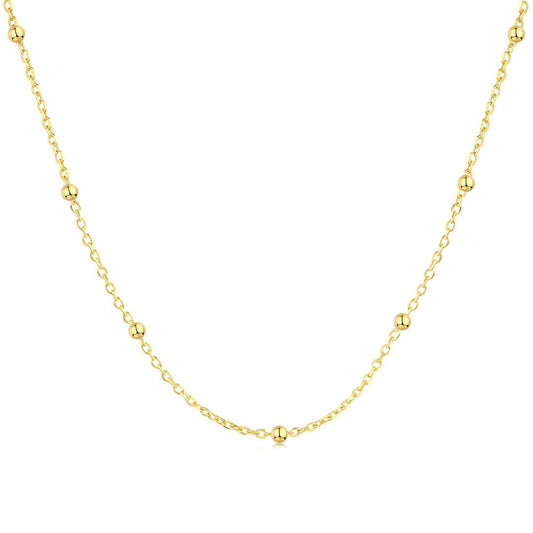 [Lucky Jewelry]Small Bead Clavicle Chain Simple Necklace