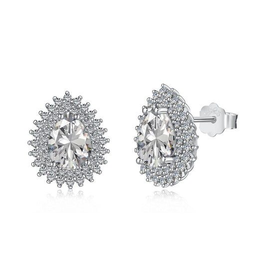 [Lucky Jewelry]Delicate Gorgeous Pear Cut Daily Earrings