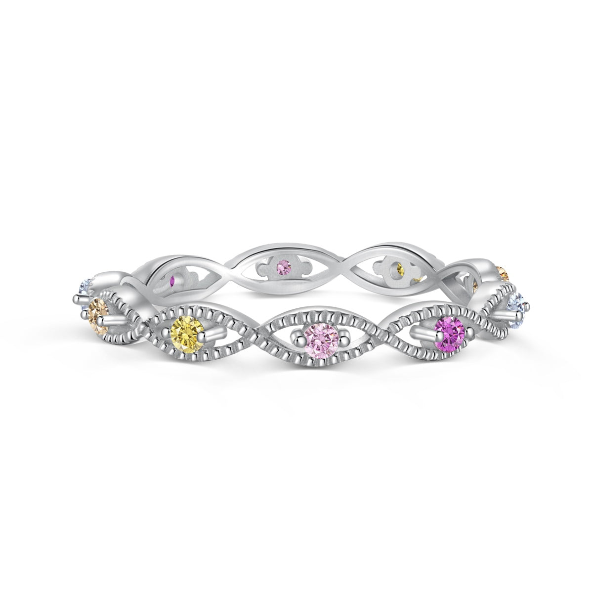 [Lucky Jewelry]Elegant Energetic Round Cut Daily Ring