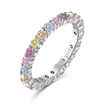 [Lucky Jewelry]Elegant Vivid Round Cut Daily Ring