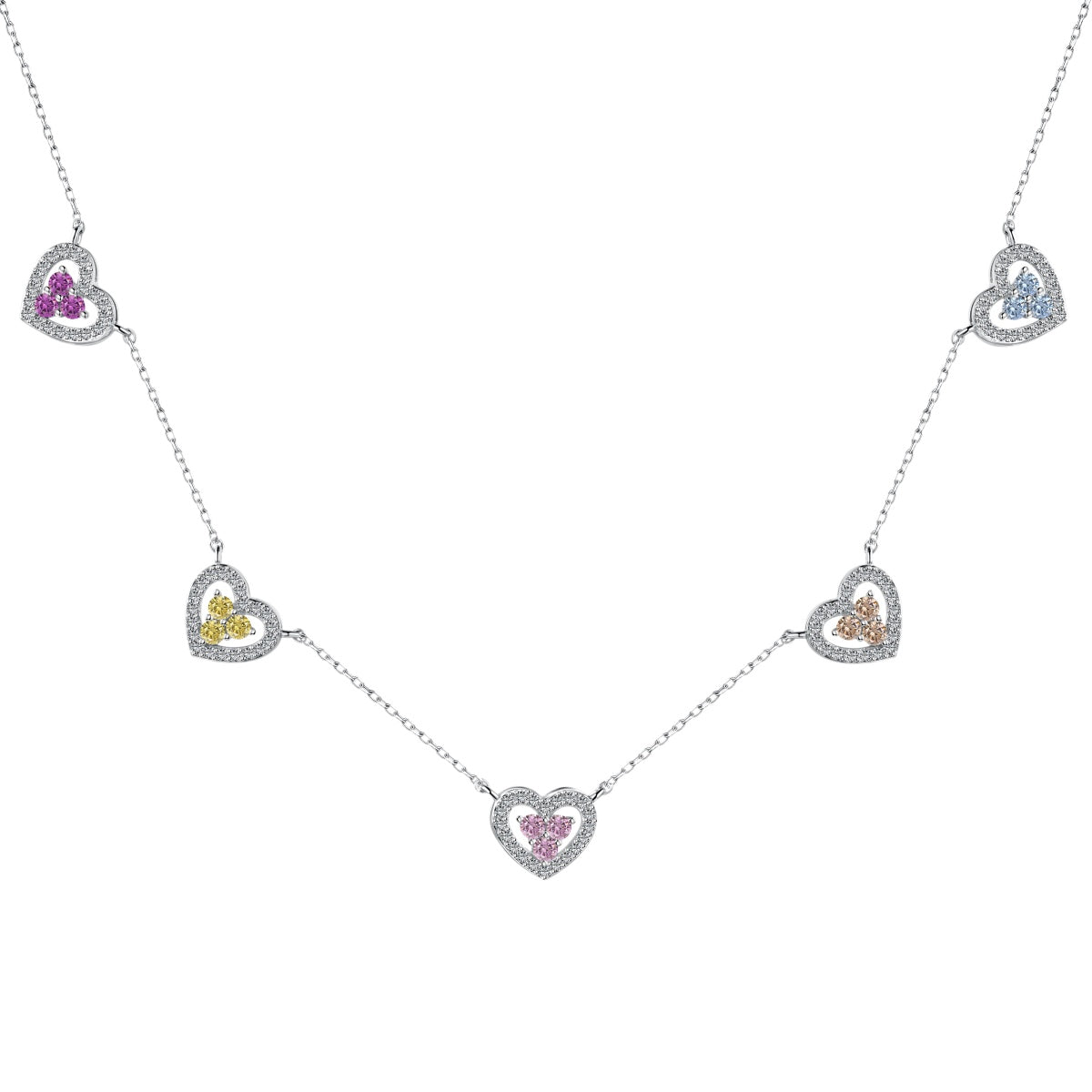 [Lucky Jewelry]Luckyling Five Heart Necklace