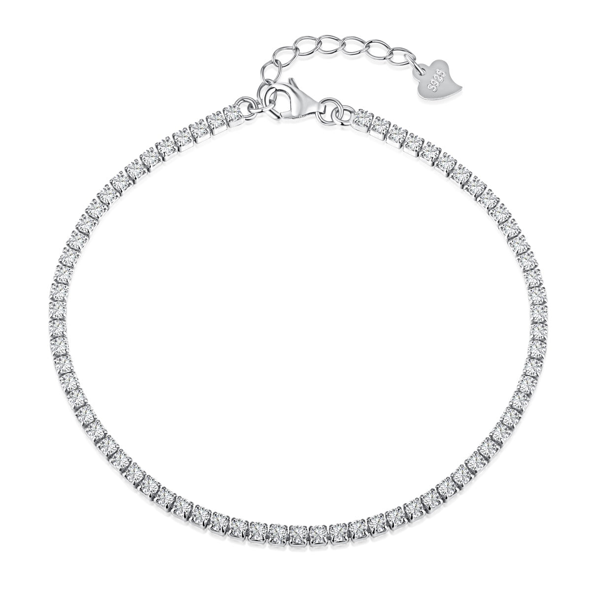 [Lucky Jewelry]Radiant Shinning Princess Cut Tennis Bracelet