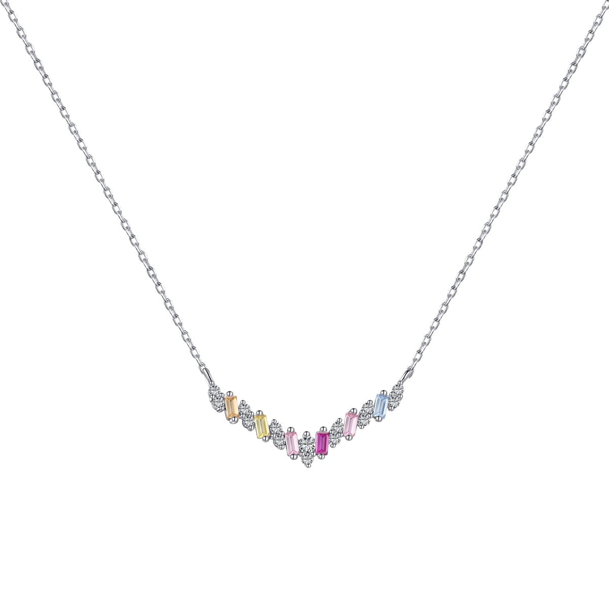 [Lucky Jewelry]Dazzling Rainbow Necklace
