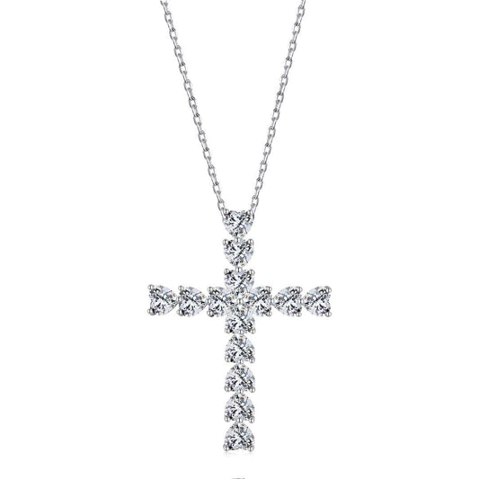 [Lucky Jewelry]Radiant Cross Shape Necklace