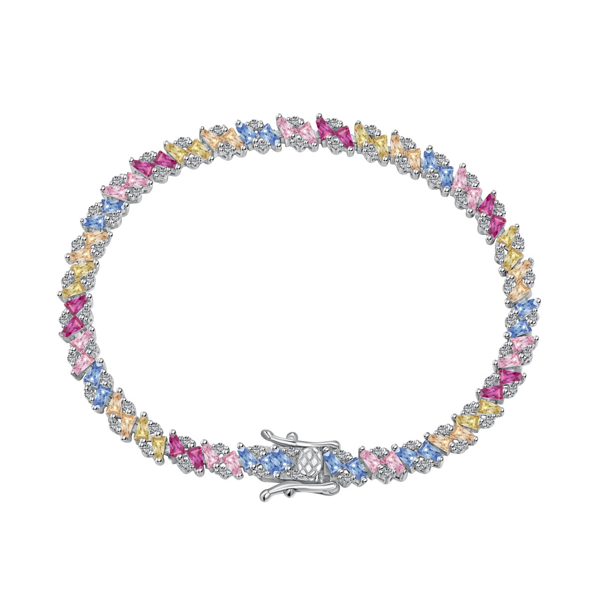 [Lucky Jewelry]Ornate Luckyling Multi Cut Party Bracelet