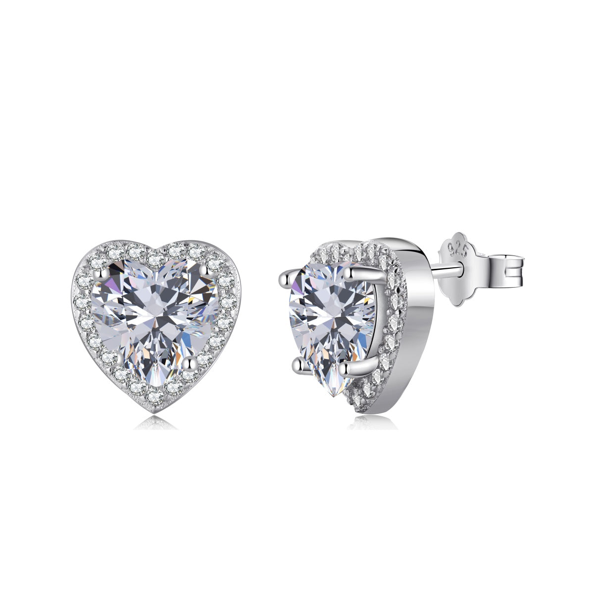 [Lucky Jewelry]Luckyling Heart Shape Lover Earrings