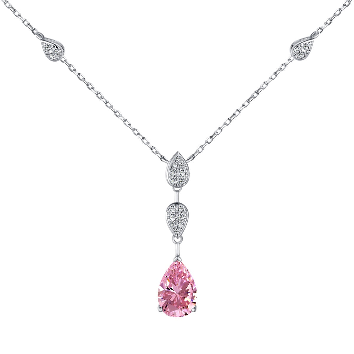 [Lucky Jewelry]Dazzling Pear Cut Necklace