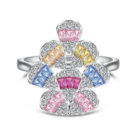 [Lucky Jewelry]Luckyling Colorful Water Drop Shape Daily Ring