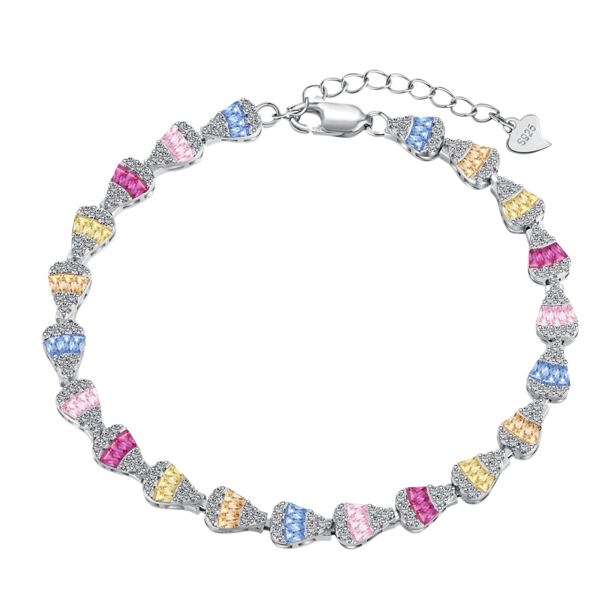 [Lucky Jewelry]Radiant Water Drop Shape Daily Bracelet