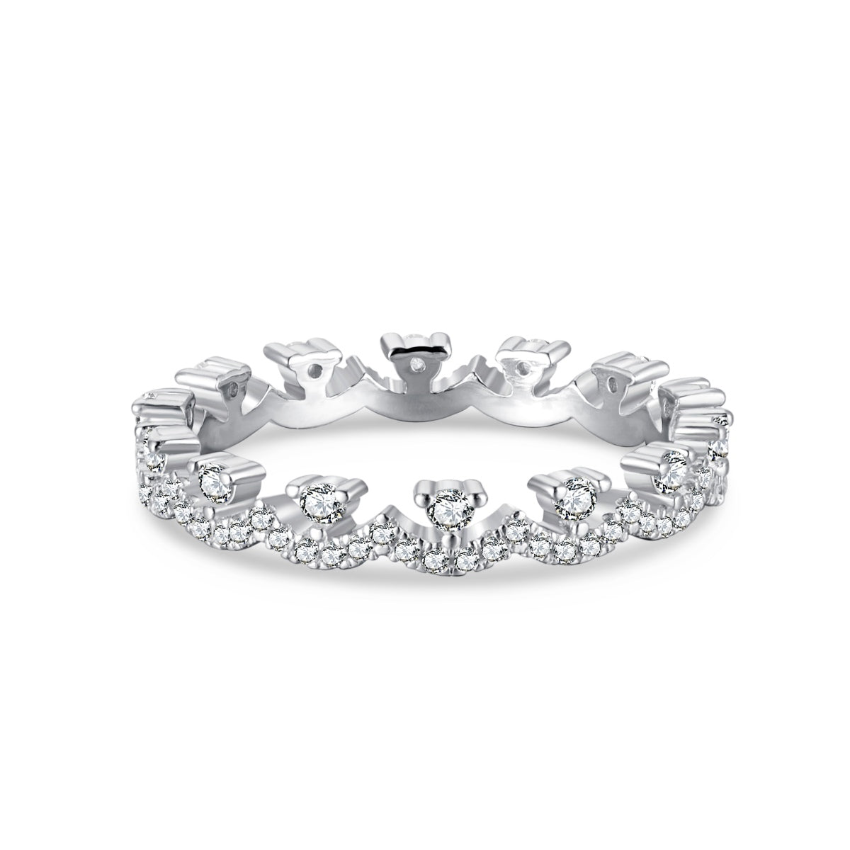 [Lucky Jewelry]Elegant Resplendent Round Shape Party Ring